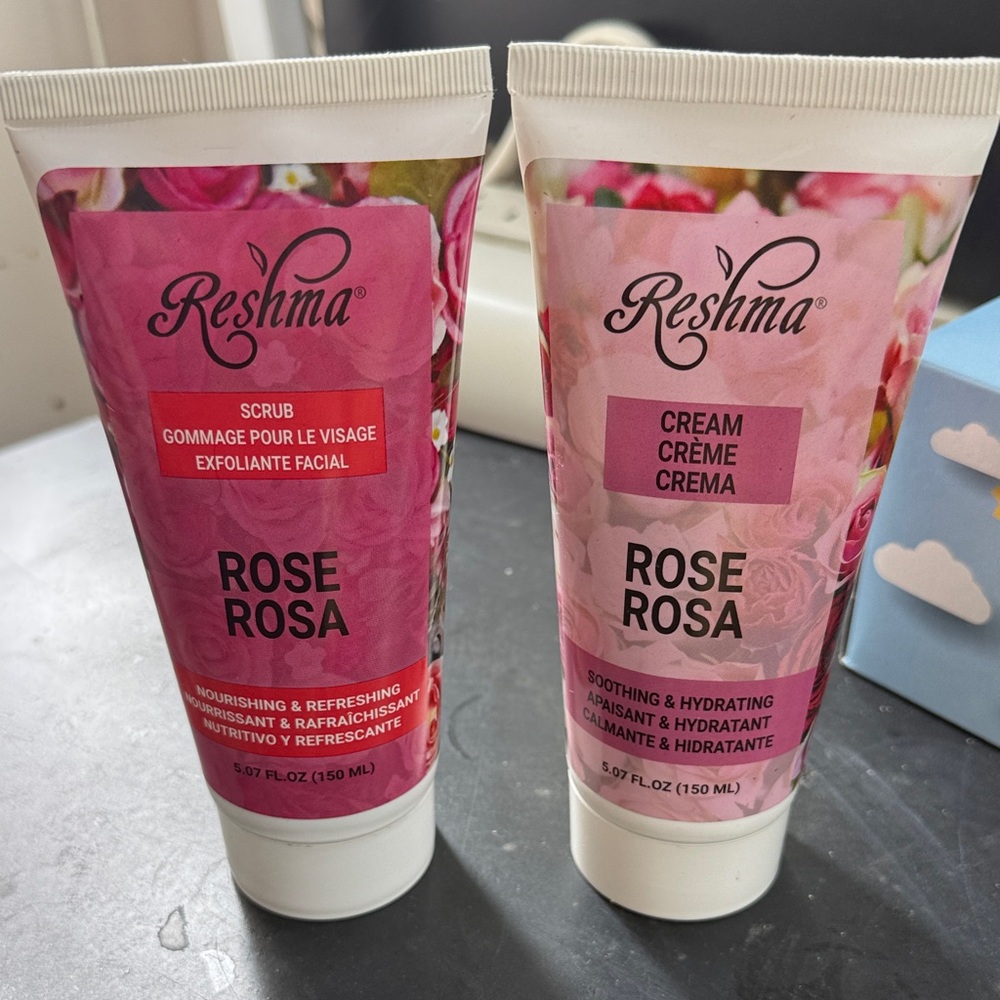 Reshma Rose Facial Scrub & Cream Duo - Pink Floral